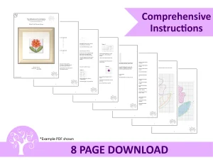 folk flower rose 8 page sample image