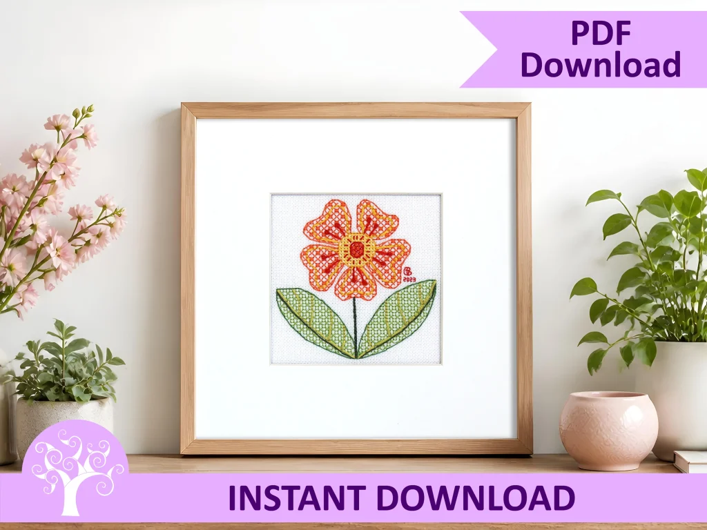 folk flower rose framed on shelf download